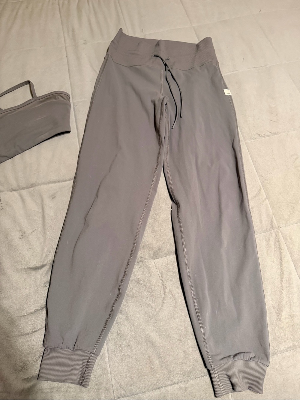 Vuori High-Waist Drawstring Track Joggers - Gray